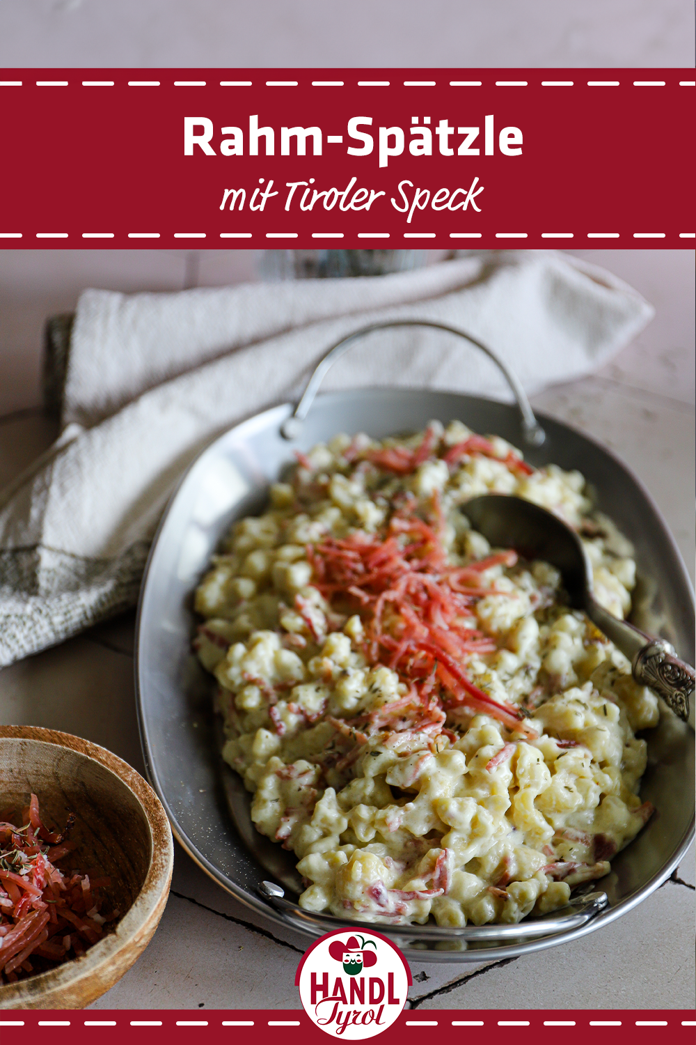 Creamy Spaetzle with Tyrolean Bacon - HANDL TYROL