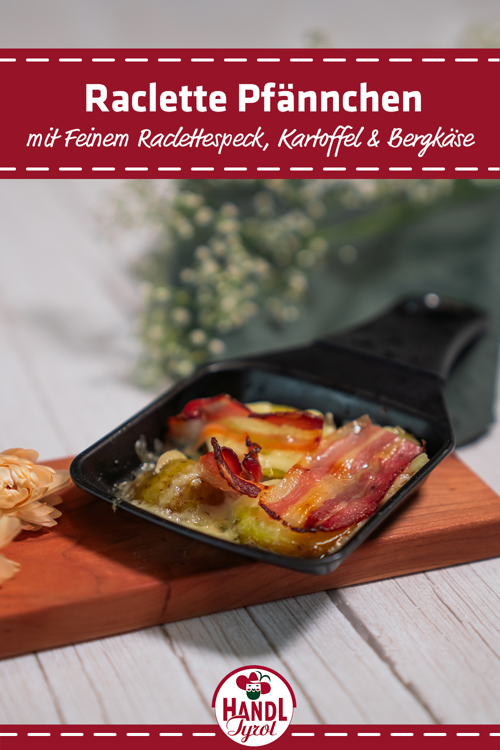 Mountain Raclette Raclette Pan with Potatoes, Mountain Cheese & Tyrolean Raclette Bacon ...